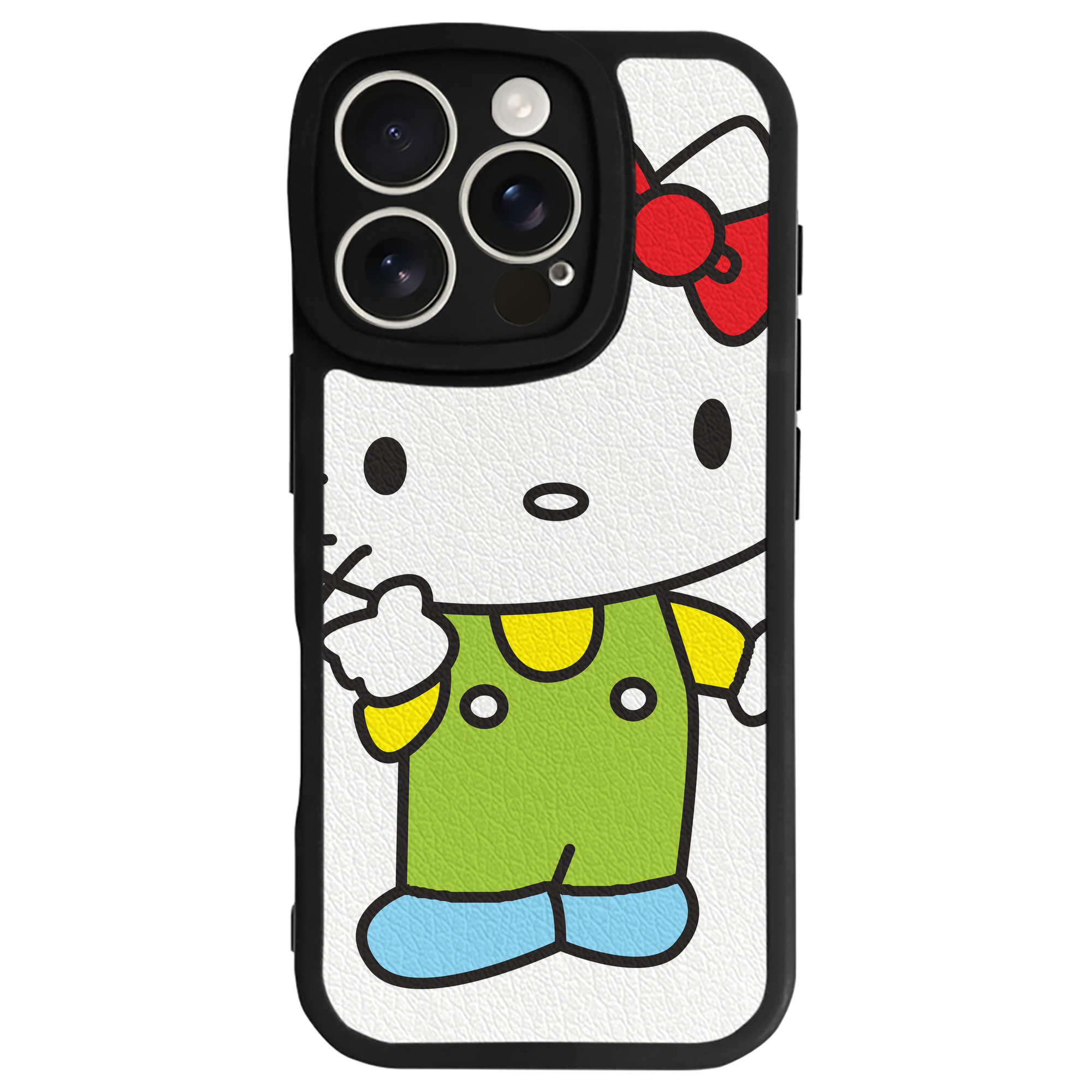 （画像用） Hello Kitty ハローキティ 【iPhone 16シリーズ対応】シリコンスマホケース（レザー調） 材質：シリコン